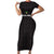 Custom Malawi Football Short Sleeve Bodycon Dress Come On Flames - Black - Wonder Print Shop