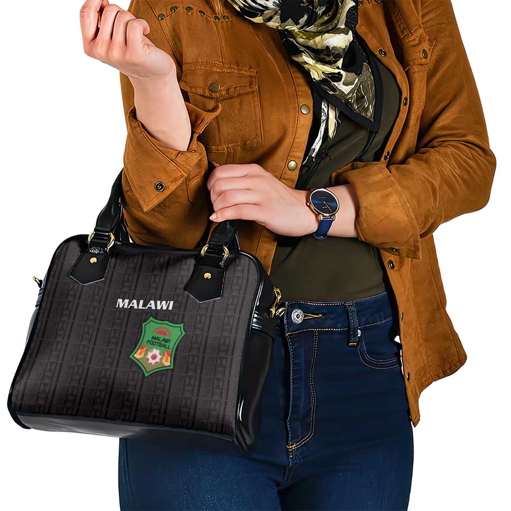 Malawi Football Shoulder Handbag Come On Flames - Black - Wonder Print Shop