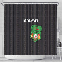 Malawi Football Shower Curtain Come On Flames - Black - Wonder Print Shop
