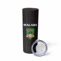 Custom Malawi Football Skinny Tumbler Come On Flames - Black - Wonder Print Shop