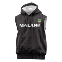 Custom Malawi Football Sleeveless Hoodie Come On Flames - Black - Wonder Print Shop