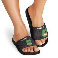 Malawi Football Slide Sandals Come On Flames - Black - Wonder Print Shop