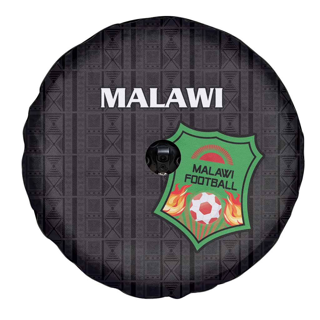 Malawi Football Spare Tire Cover Come On Flames - Black - Wonder Print Shop