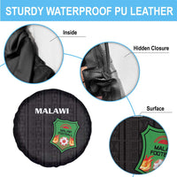 Malawi Football Spare Tire Cover Come On Flames - Black - Wonder Print Shop