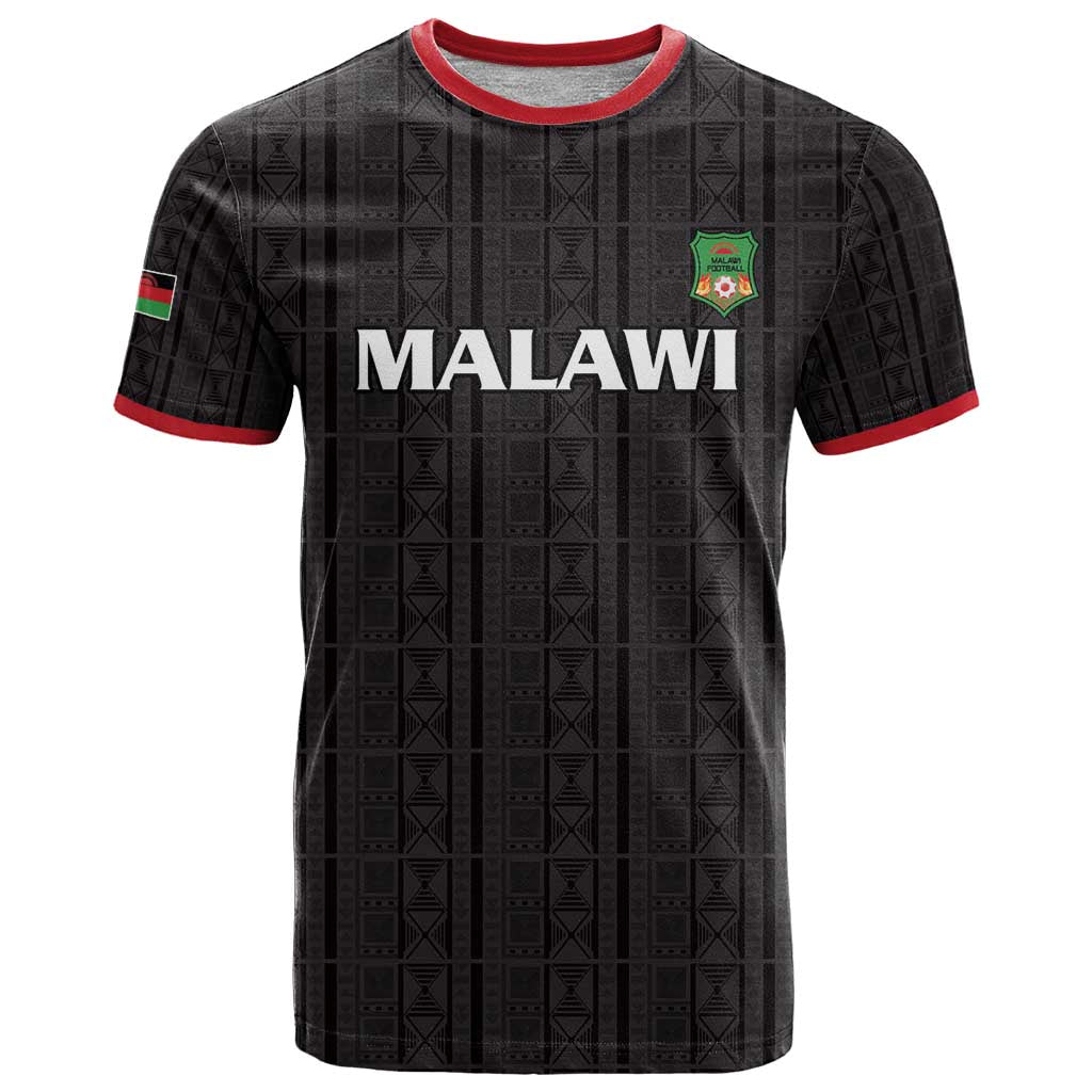 Custom Malawi Football T Shirt Come On Flames - Black - Wonder Print Shop