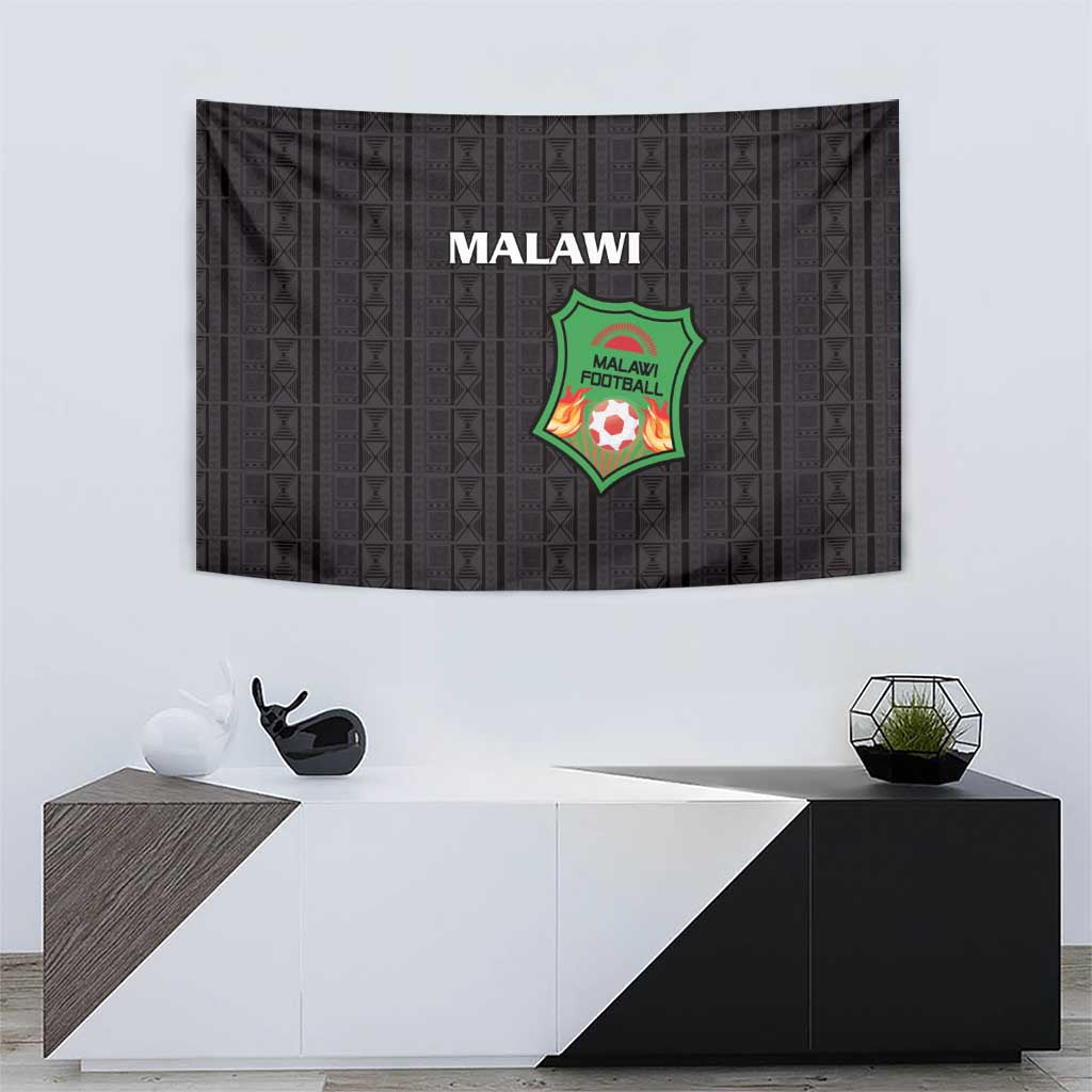 Malawi Football Tapestry Come On Flames - Black - Wonder Print Shop