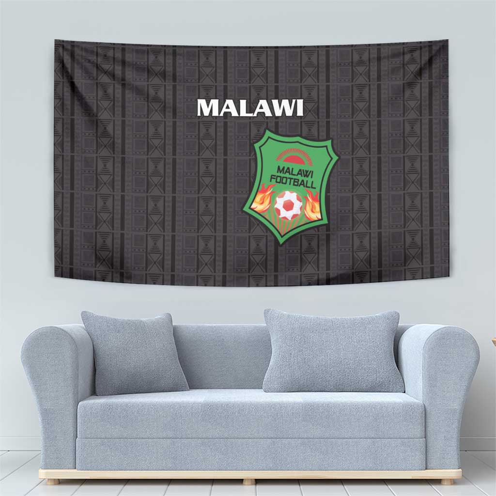 Malawi Football Tapestry Come On Flames - Black - Wonder Print Shop