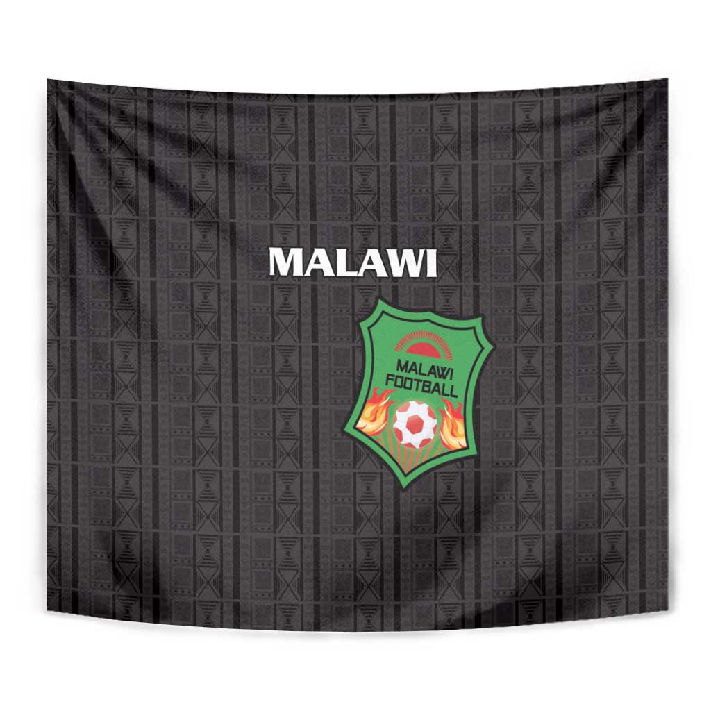Malawi Football Tapestry Come On Flames - Black - Wonder Print Shop