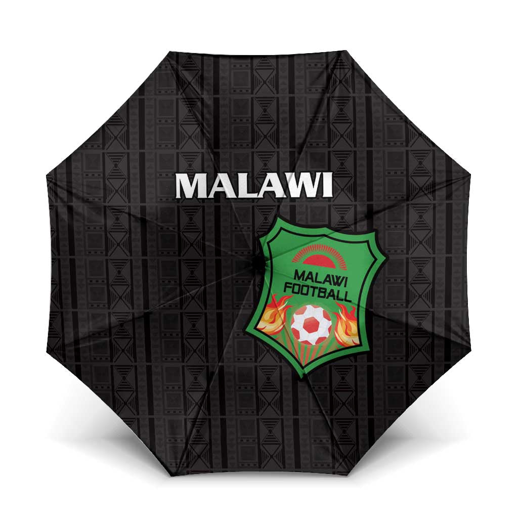 Malawi Football Umbrella Come On Flames - Black - Wonder Print Shop