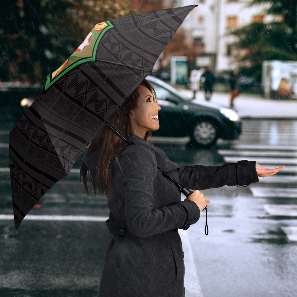 Malawi Football Umbrella Come On Flames - Black - Wonder Print Shop