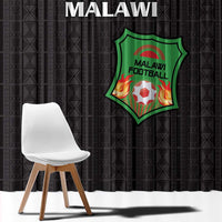 Malawi Football Window Curtain Come On Flames - Black - Wonder Print Shop