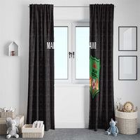 Malawi Football Window Curtain Come On Flames - Black - Wonder Print Shop