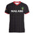 Custom Malawi Football Women V-Neck T-Shirt Come On Flames - Black - Wonder Print Shop