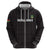 Custom Malawi Football Zip Hoodie Come On Flames - Black - Wonder Print Shop