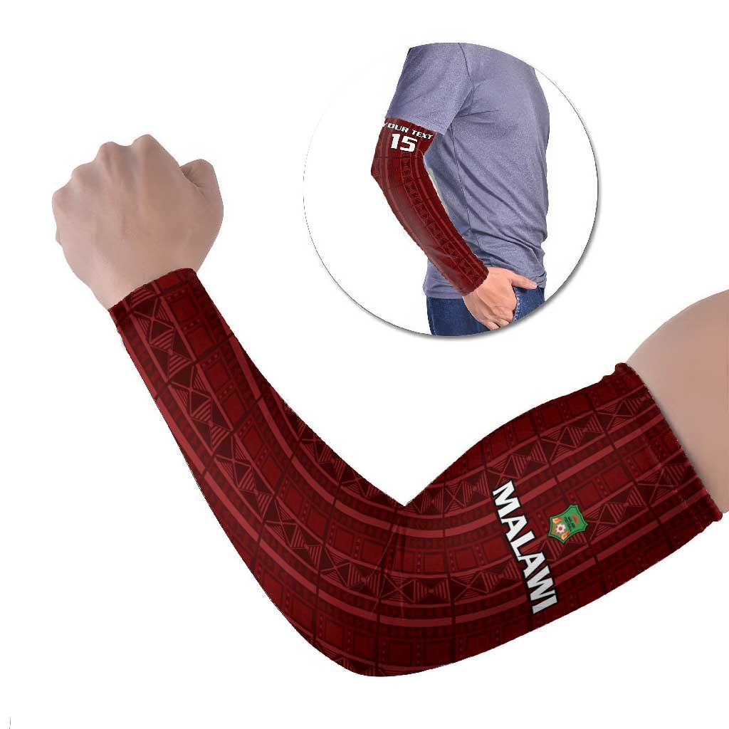 Custom Malawi Football Arm Sleeves Come On Flames - Red - Wonder Print Shop