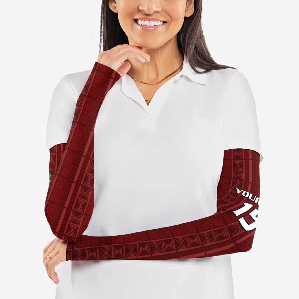 Custom Malawi Football Arm Sleeves Come On Flames - Red - Wonder Print Shop