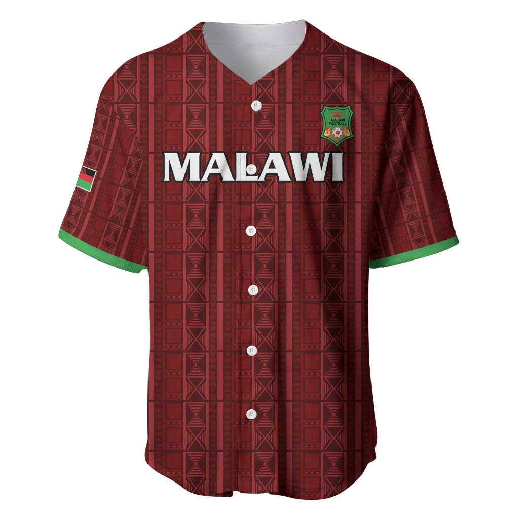 Custom Malawi Football Baseball Jersey Come On Flames - Red - Wonder Print Shop