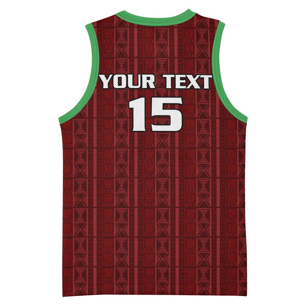 Custom Malawi Football Basketball Jersey Come On Flames - Red - Wonder Print Shop