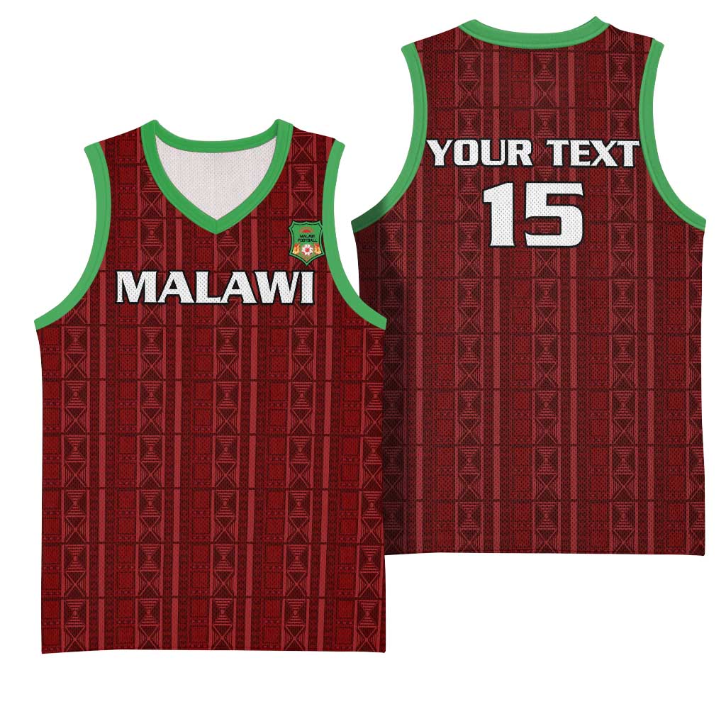 Custom Malawi Football Basketball Jersey Come On Flames - Red - Wonder Print Shop