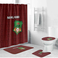 Malawi Football Bathroom Set Come On Flames - Red - Wonder Print Shop