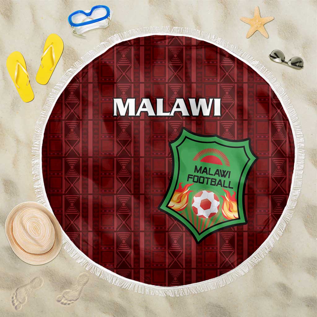 Malawi Football Beach Blanket Come On Flames - Red - Wonder Print Shop