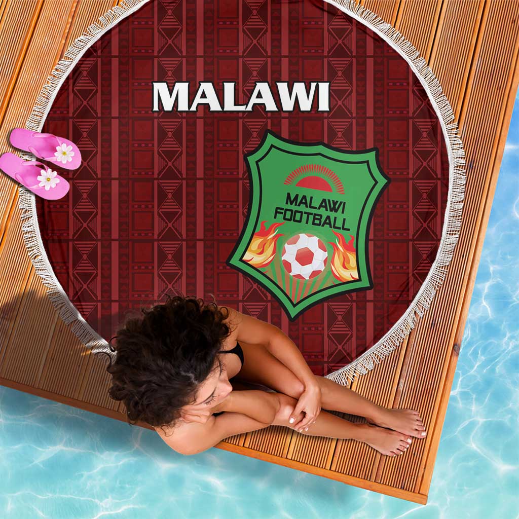 Malawi Football Beach Blanket Come On Flames - Red - Wonder Print Shop
