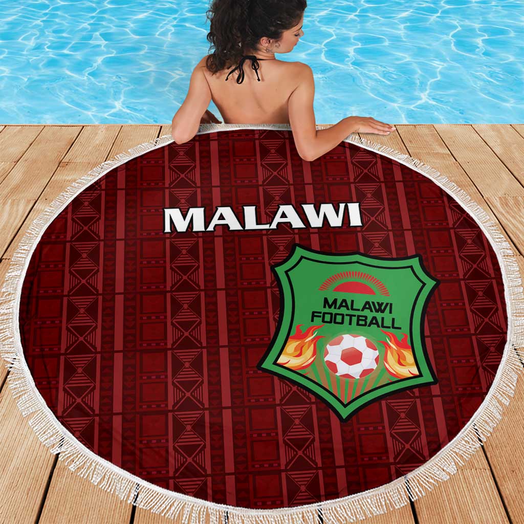 Malawi Football Beach Blanket Come On Flames - Red - Wonder Print Shop