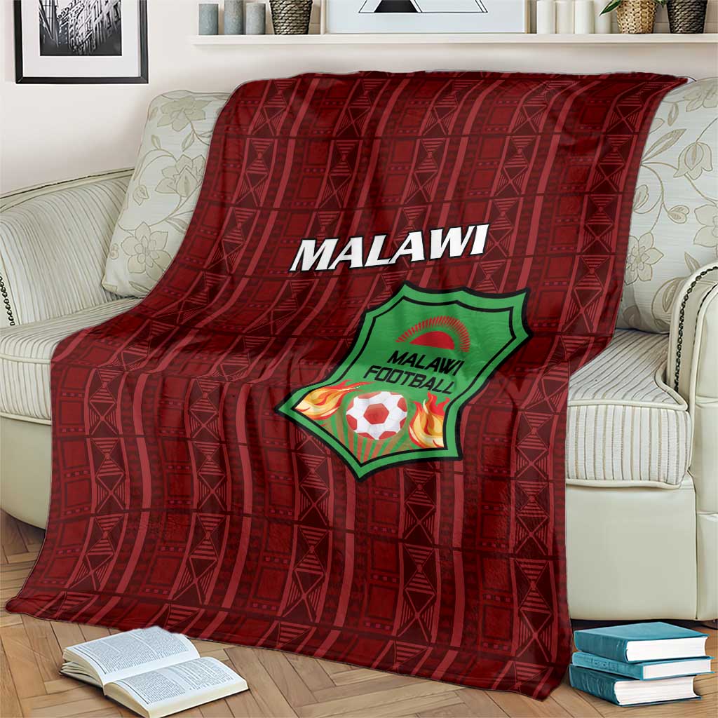 Malawi Football Blanket Come On Flames - Red - Wonder Print Shop