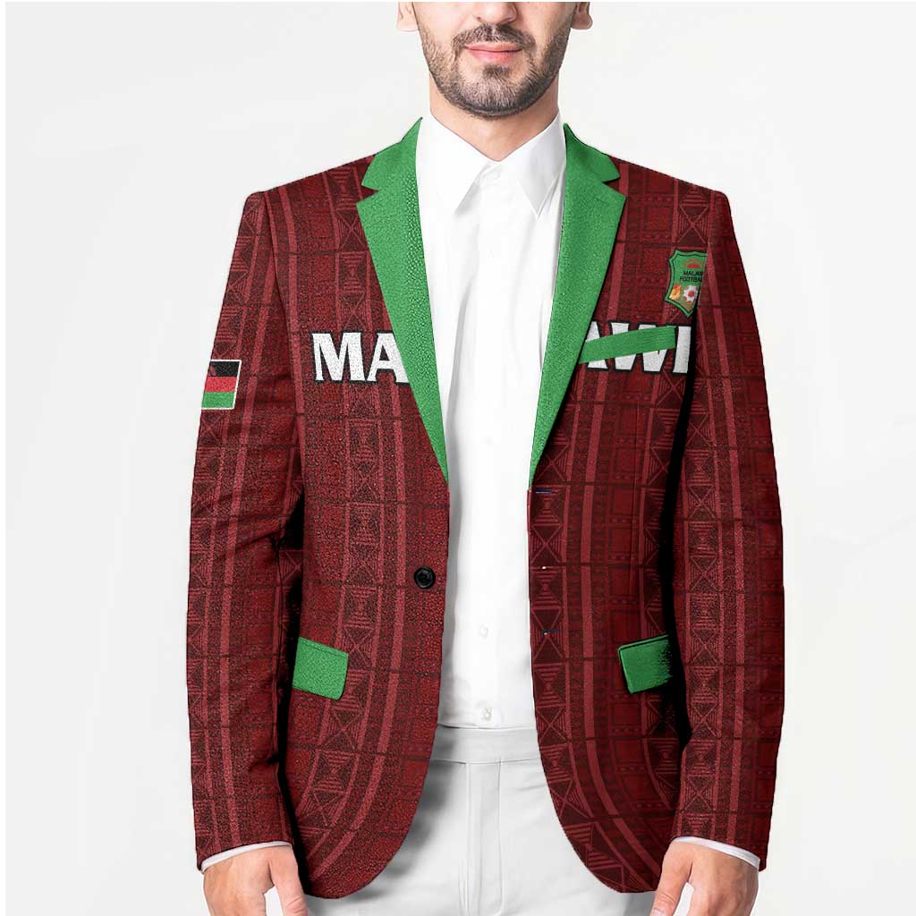 Custom Malawi Football Blazer Come On Flames - Red - Wonder Print Shop