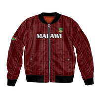 Custom Malawi Football Bomber Jacket Come On Flames - Red - Wonder Print Shop