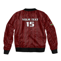 Custom Malawi Football Bomber Jacket Come On Flames - Red - Wonder Print Shop