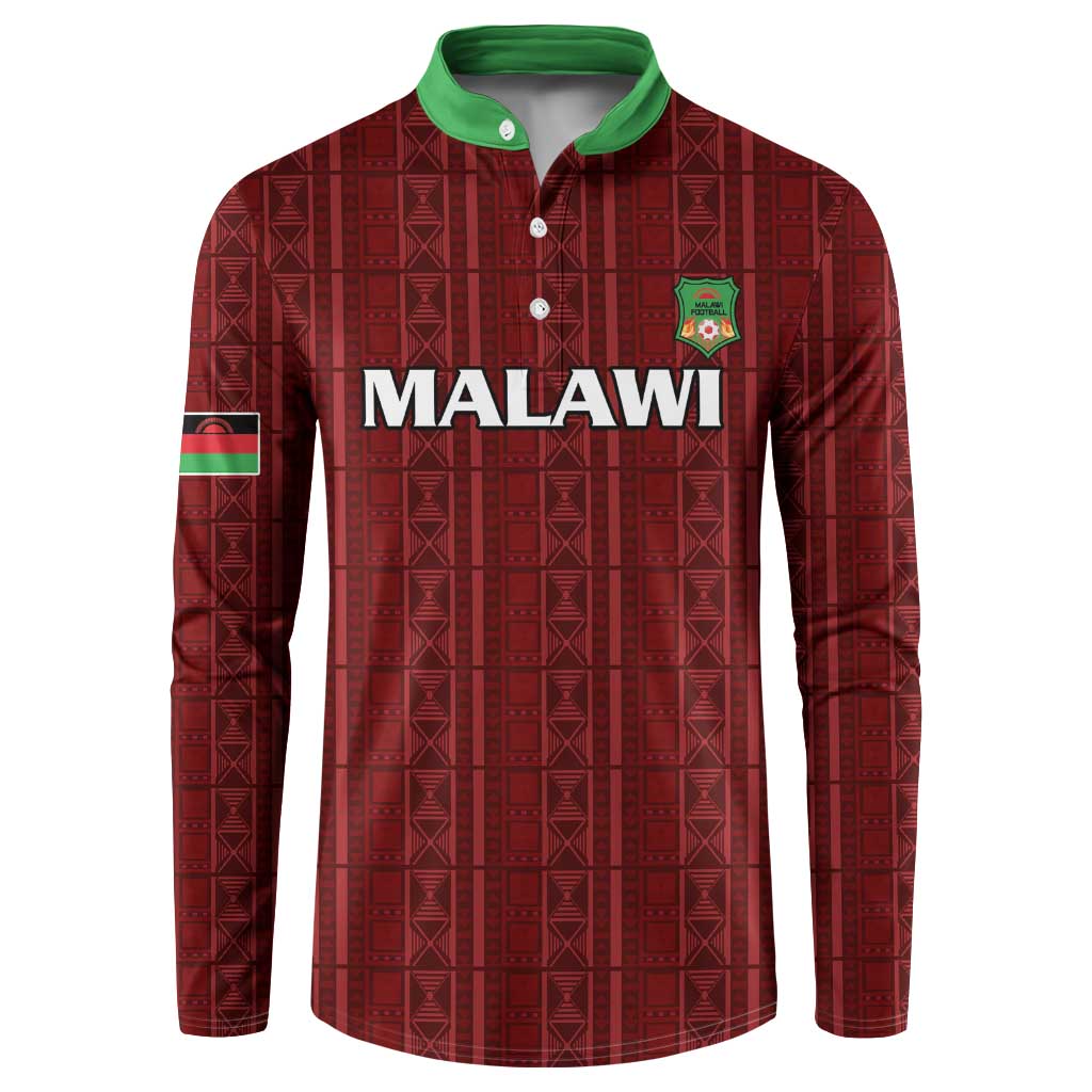 Custom Malawi Football Button Sweatshirt Come On Flames - Red - Wonder Print Shop