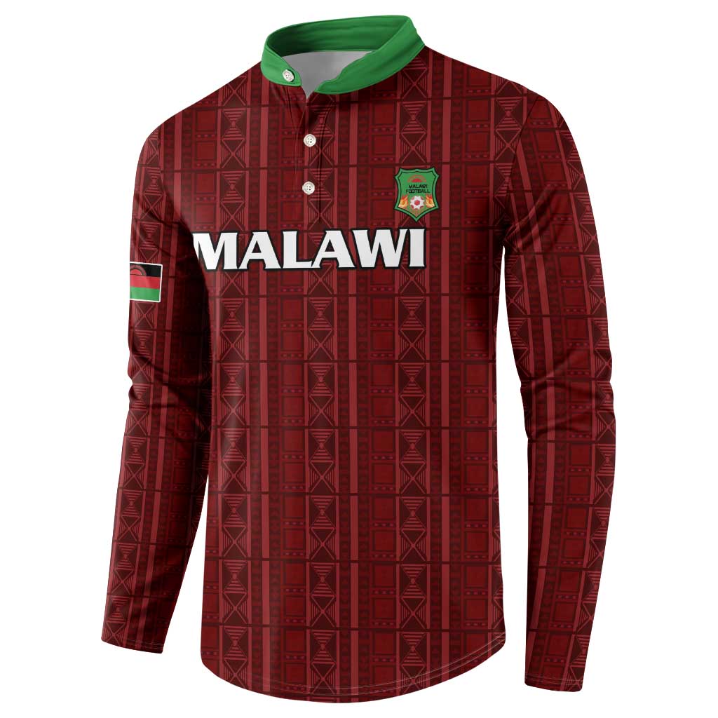 Custom Malawi Football Button Sweatshirt Come On Flames - Red - Wonder Print Shop