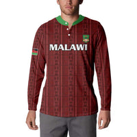 Custom Malawi Football Button Sweatshirt Come On Flames - Red - Wonder Print Shop
