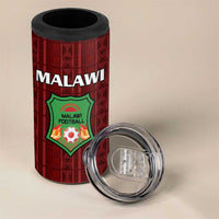 Custom Malawi Football 4 in 1 Can Cooler Tumbler Come On Flames - Red - Wonder Print Shop