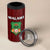 Custom Malawi Football 4 in 1 Can Cooler Tumbler Come On Flames - Red - Wonder Print Shop