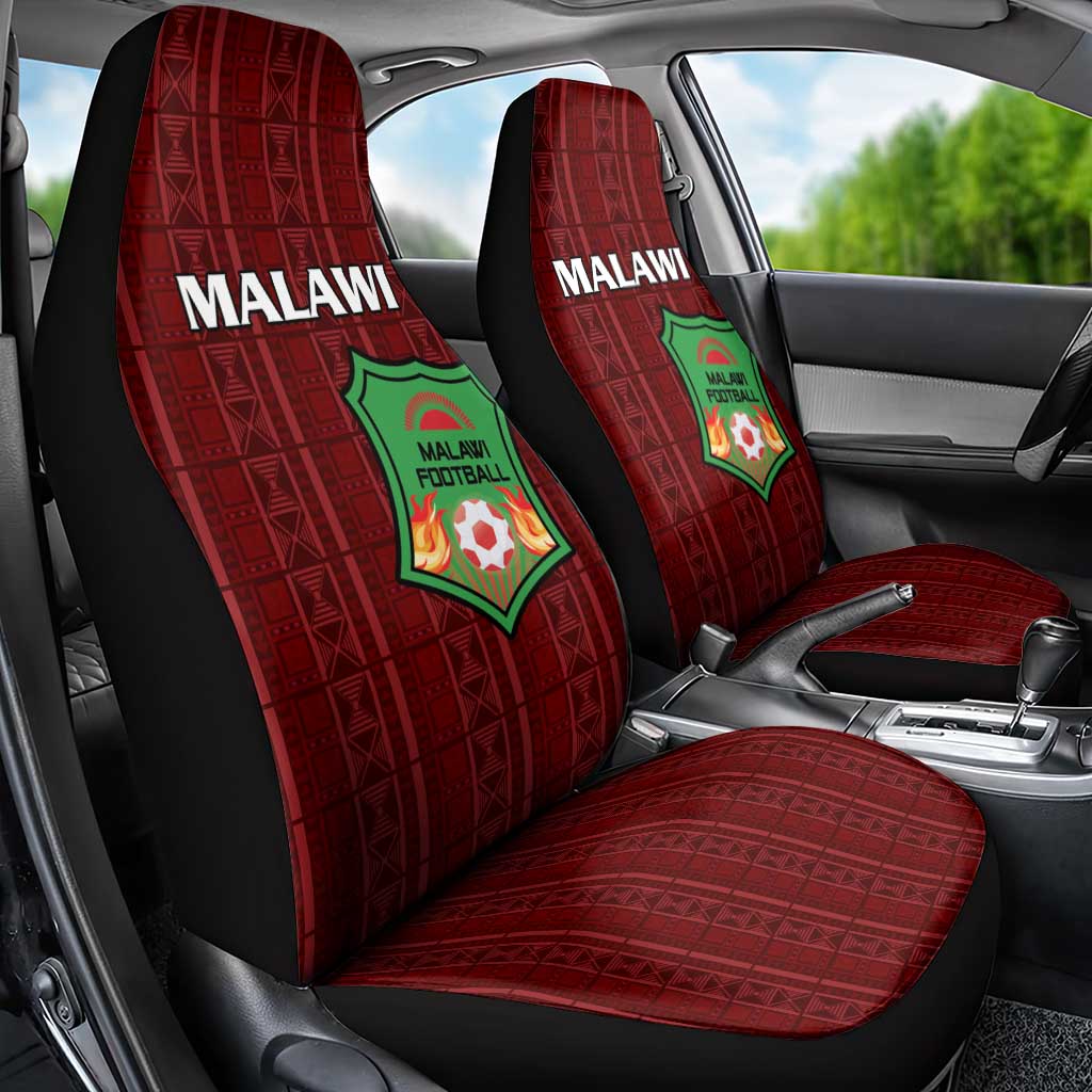 Malawi Football Car Seat Cover Come On Flames - Red - Wonder Print Shop