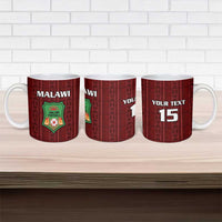 Custom Malawi Football Ceramic Mug Come On Flames - Red - Wonder Print Shop