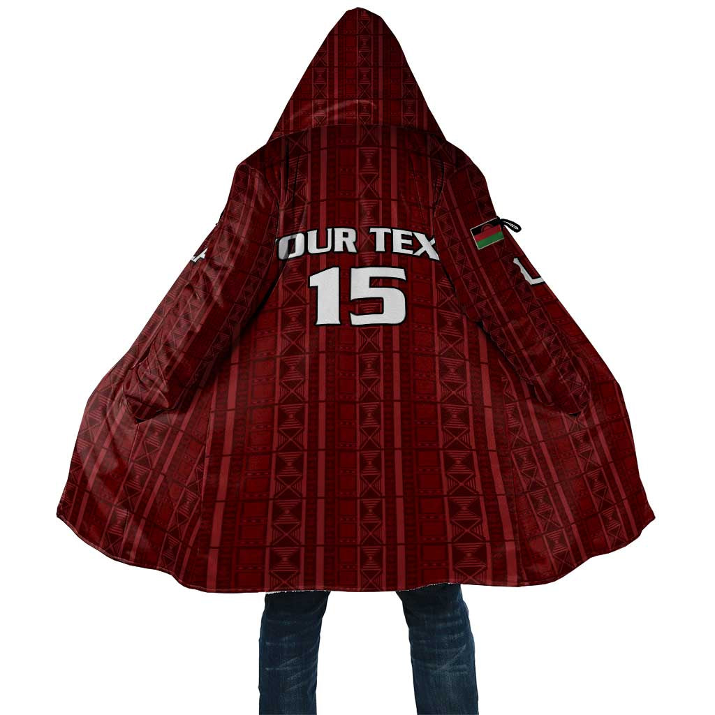 Custom Malawi Football Cloak Come On Flames - Red - Wonder Print Shop