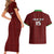Custom Malawi Football Couples Matching Short Sleeve Bodycon Dress and Hawaiian Shirt Come On Flames - Red - Wonder Print Shop