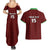 Custom Malawi Football Couples Matching Summer Maxi Dress and Hawaiian Shirt Come On Flames - Red - Wonder Print Shop
