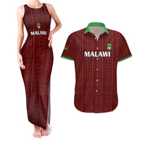 Custom Malawi Football Couples Matching Tank Maxi Dress and Hawaiian Shirt Come On Flames - Red - Wonder Print Shop