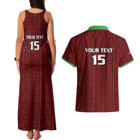 Custom Malawi Football Couples Matching Tank Maxi Dress and Hawaiian Shirt Come On Flames - Red - Wonder Print Shop