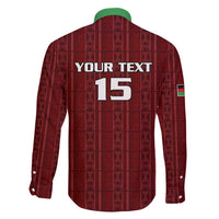 Custom Malawi Football Family Matching Long Sleeve Bodycon Dress and Hawaiian Shirt Come On Flames - Red - Wonder Print Shop