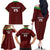 Custom Malawi Football Family Matching Off The Shoulder Long Sleeve Dress and Hawaiian Shirt Come On Flames - Red - Wonder Print Shop