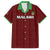 Custom Malawi Football Family Matching Off The Shoulder Long Sleeve Dress and Hawaiian Shirt Come On Flames - Red - Wonder Print Shop