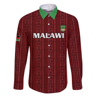 Custom Malawi Football Family Matching Off The Shoulder Long Sleeve Dress and Hawaiian Shirt Come On Flames - Red - Wonder Print Shop