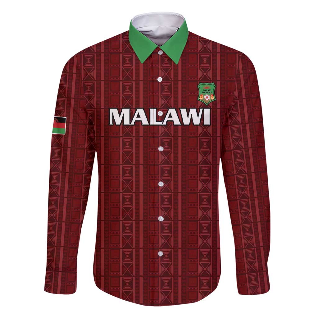 Custom Malawi Football Family Matching Short Sleeve Bodycon Dress and Hawaiian Shirt Come On Flames - Red - Wonder Print Shop