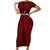 Custom Malawi Football Family Matching Short Sleeve Bodycon Dress and Hawaiian Shirt Come On Flames - Red - Wonder Print Shop
