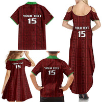 Custom Malawi Football Family Matching Summer Maxi Dress and Hawaiian Shirt Come On Flames - Red - Wonder Print Shop
